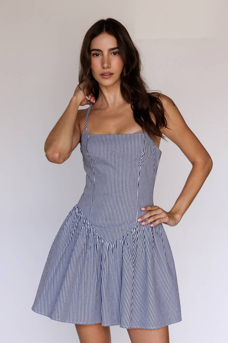 Stripe Fit and Flare Mini Dress