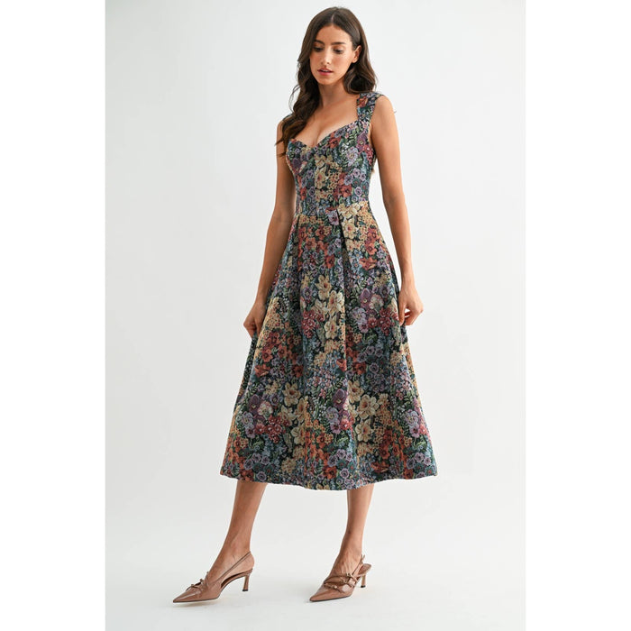 Jacquard Midi Dress