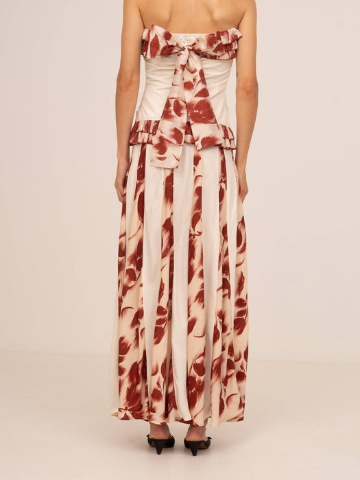 Flor Roja Midi Skirt