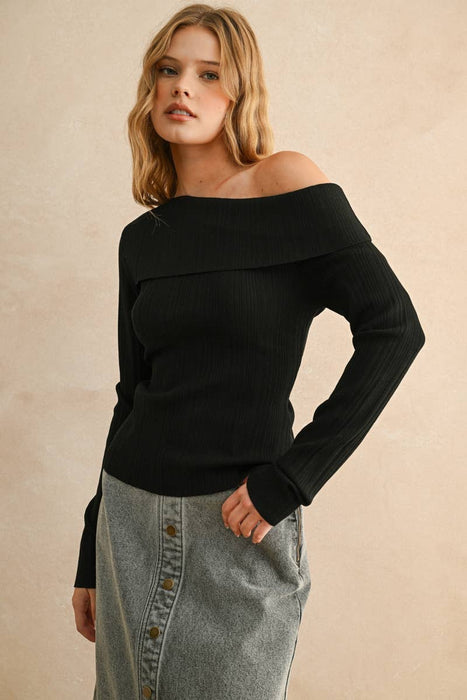 Cecilia Asymmetric Long Sleeve Top
