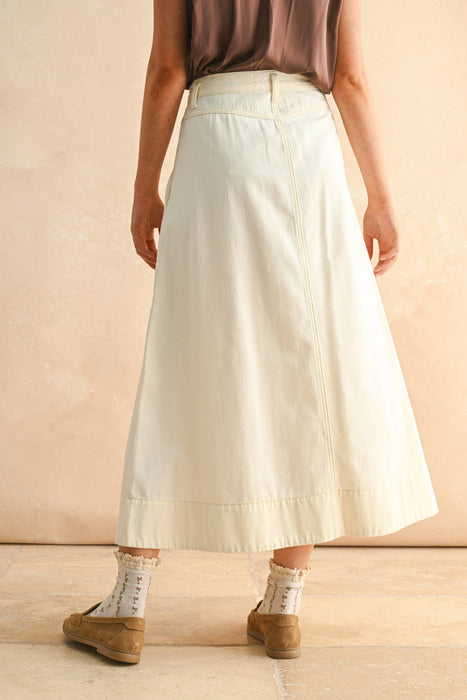 Ecru Denim Skirt
