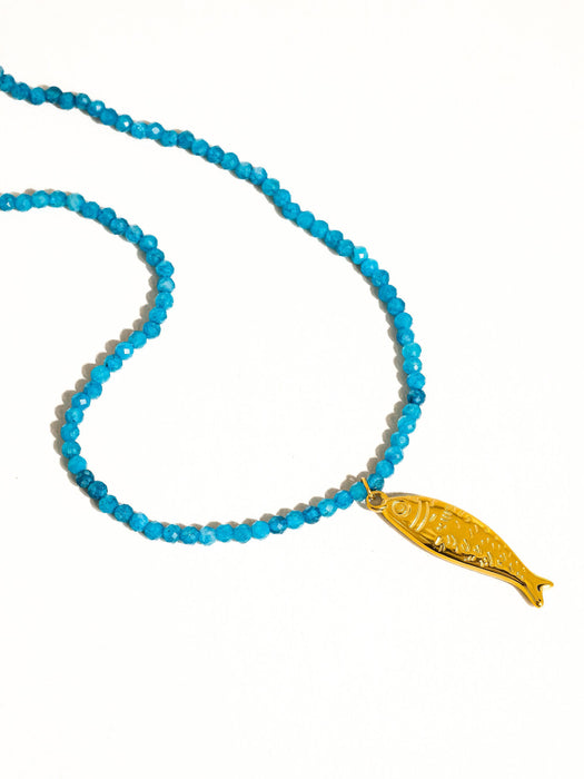 Lisboa Fish Beaded Necklace