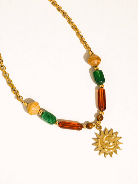 Beaded Sun Necklace