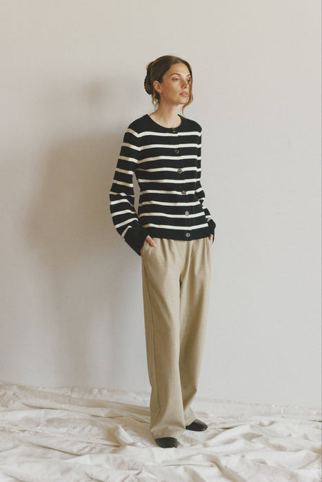 London Striped Cardigan