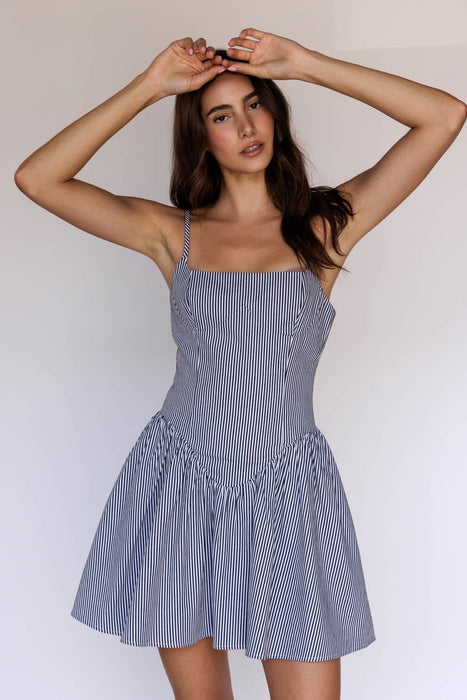 Stripe Fit and Flare Mini Dress