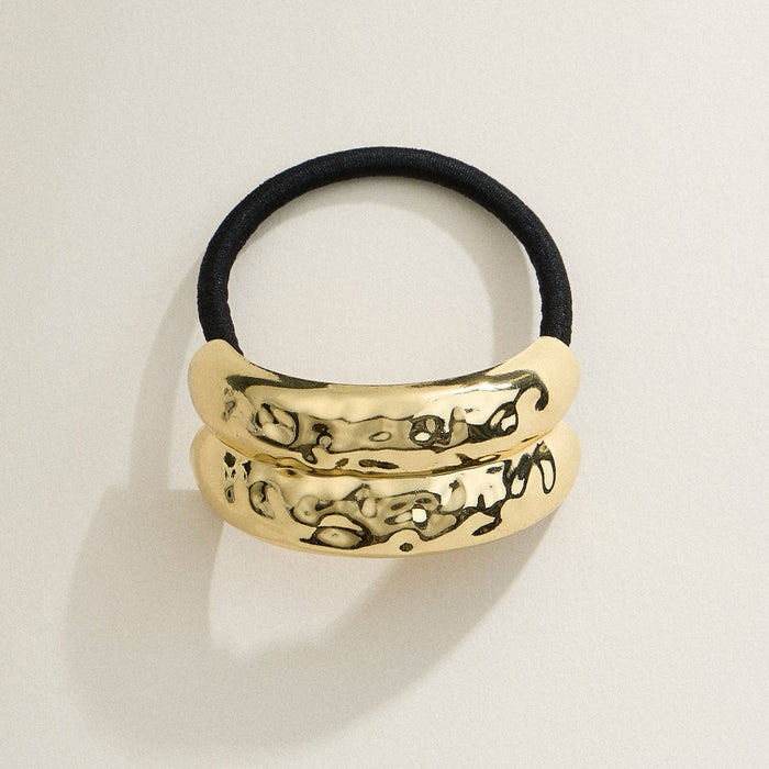 Chunky Dome Hammered Hair Tie