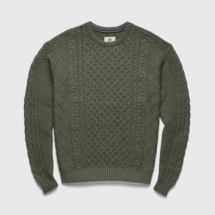 Eddie Knit Garment Washed Sweater - Lichen Green