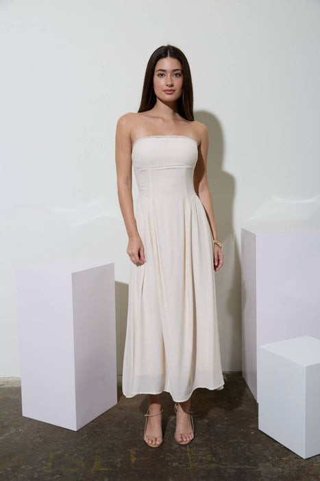 Maria Strapless Midi Dress