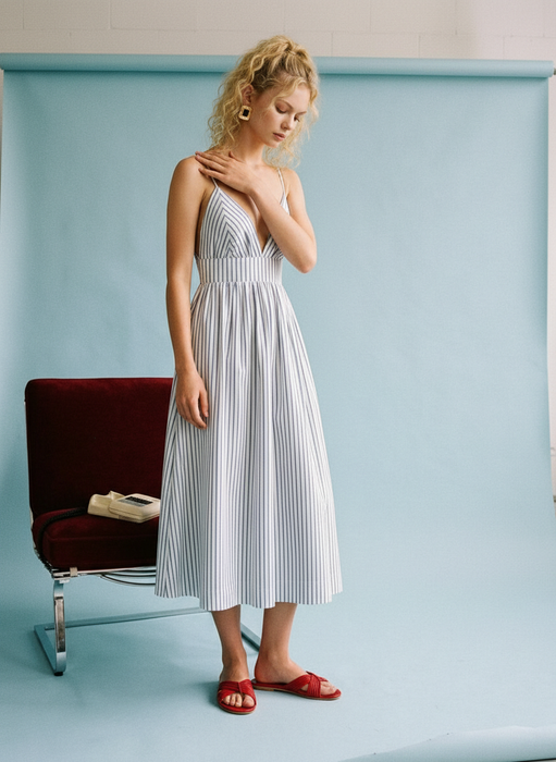 Blake Open Back Midi Dress