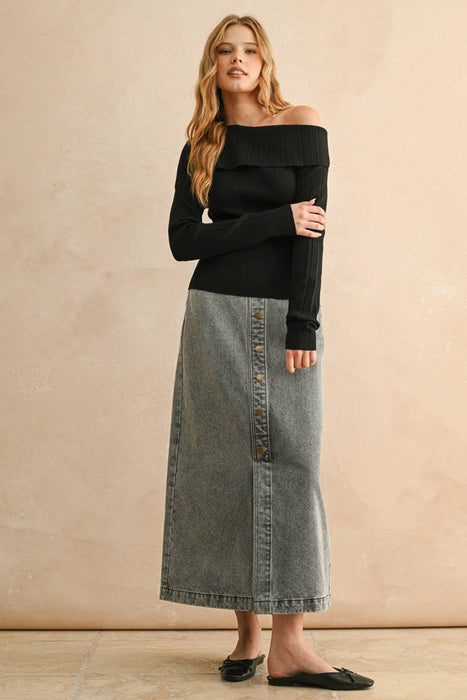 Cecilia Asymmetric Long Sleeve Top