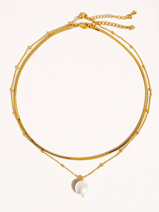 Bindi Layered Pearl Necklace