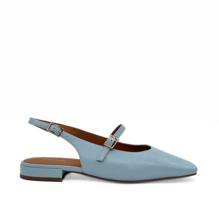 Athena Slingback Square Toe Mary Jane Flats