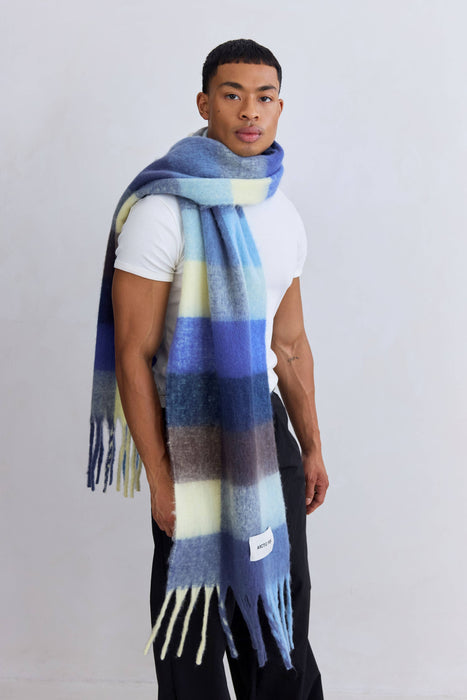 The Reykjavik Scarf - 100% Recycled - Blue Yellow
