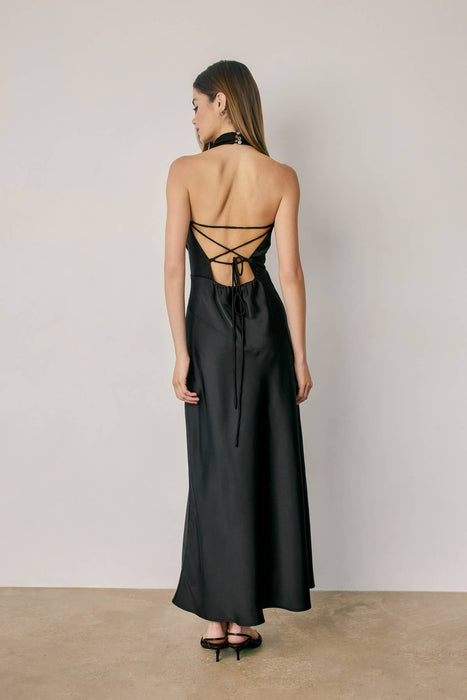 Raffine Halter Neck Maxi Dress
