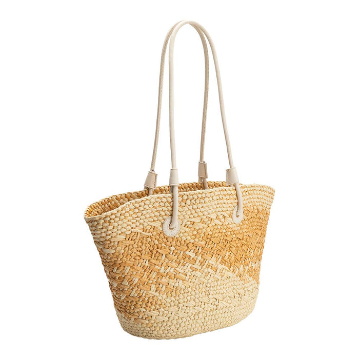 Sunset Straw Tote Bag