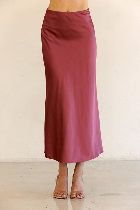 Meet Me In Burgundy Skirt