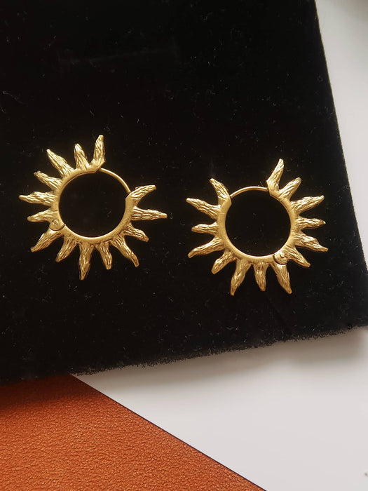 Sab Sunburst Hoop Earrings