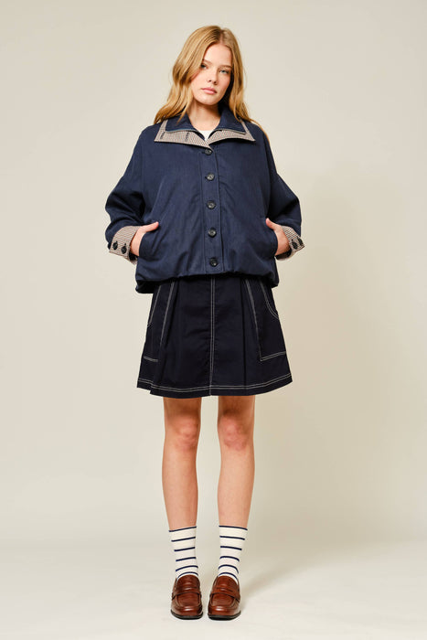 Gingham Cuff Coat