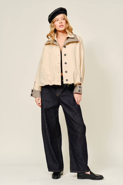 Gingham Cuff Coat