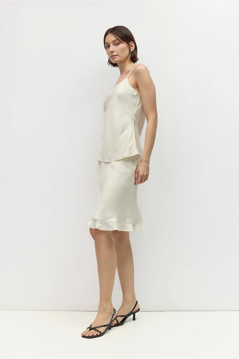Elizabeth Knee Length Satin Skirt
