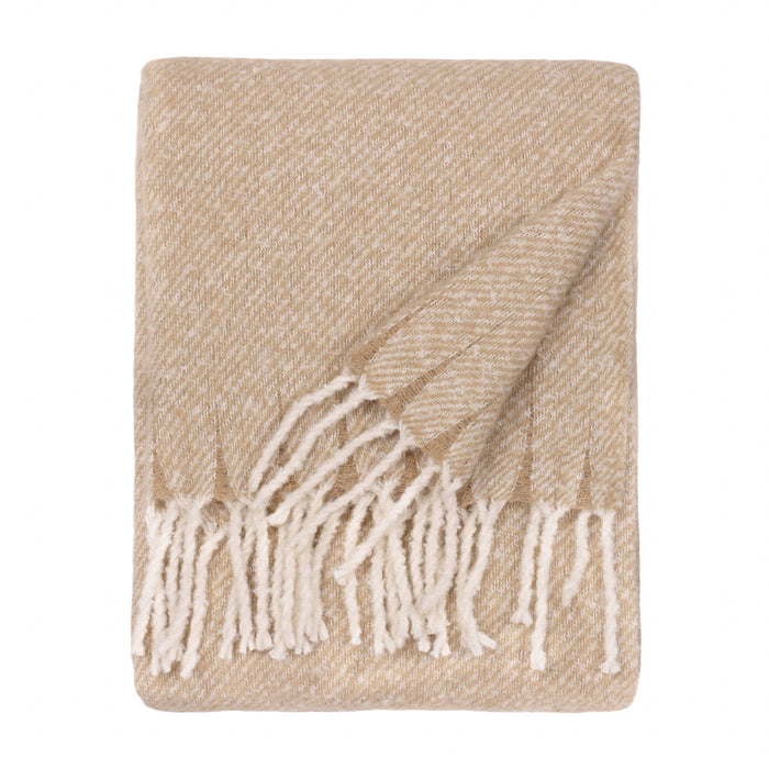 Isla Woven Tasselled Throw Natural