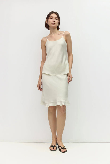 Elizabeth Knee Length Satin Skirt