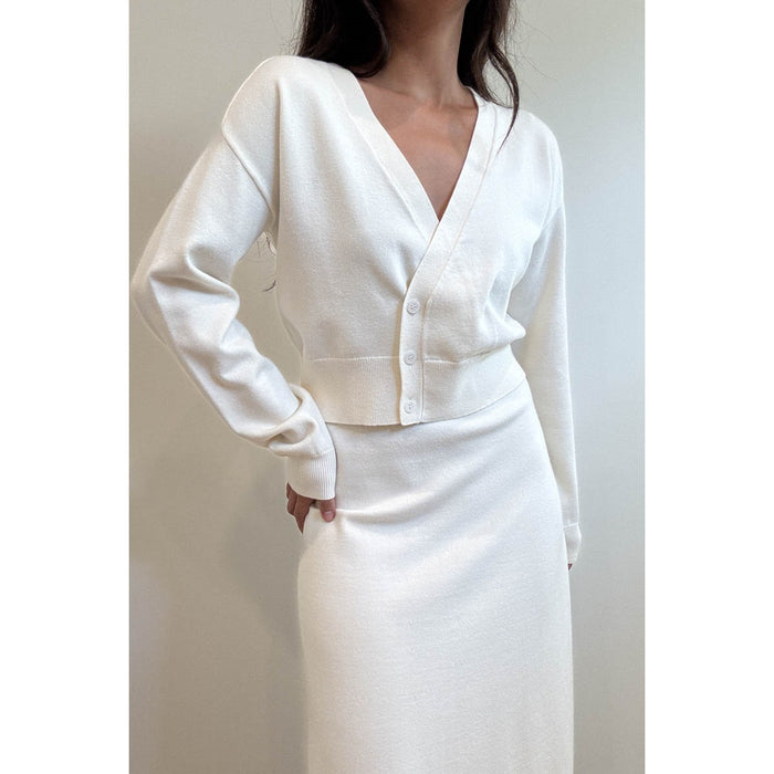 Creme Midi Skirt