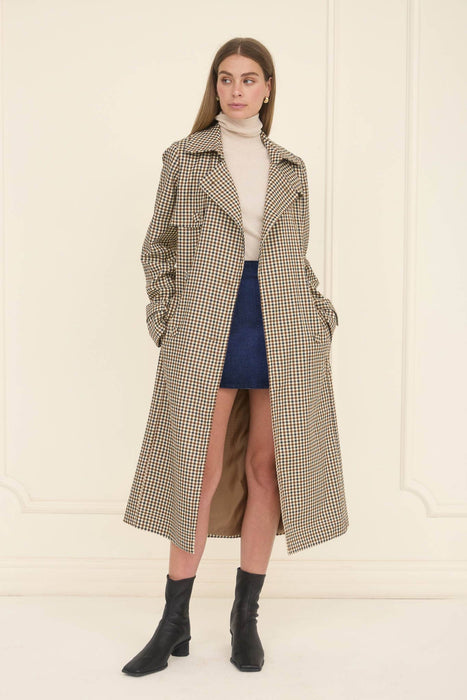 Écho Carreau Trench Coat