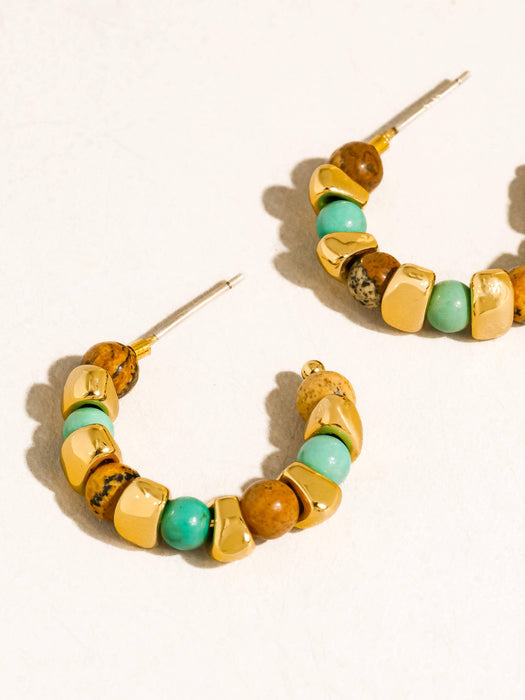 Beaded Hoop Earrings