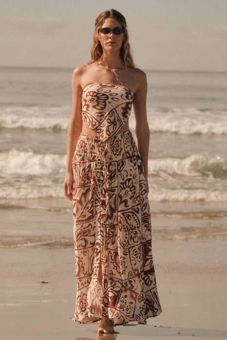 Elena Smocked Maxi Skirt
