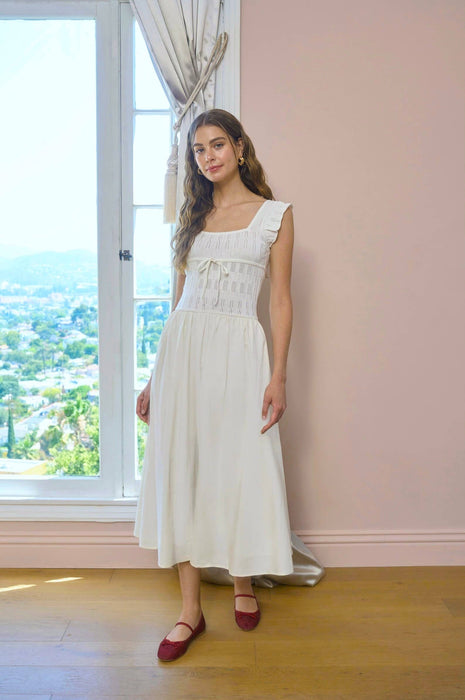 Creme Midi Dress