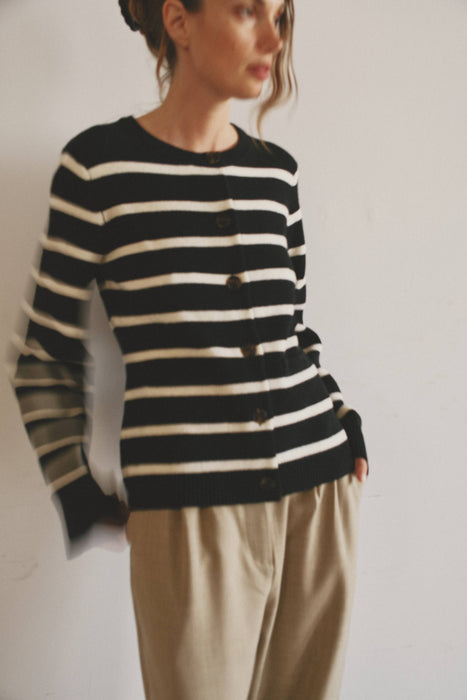 London Striped Cardigan