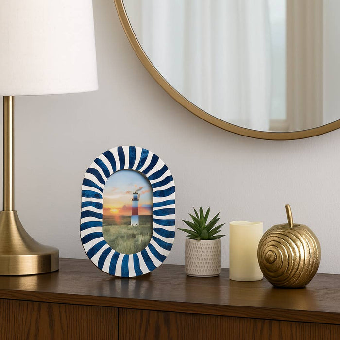 Blue and White Frame