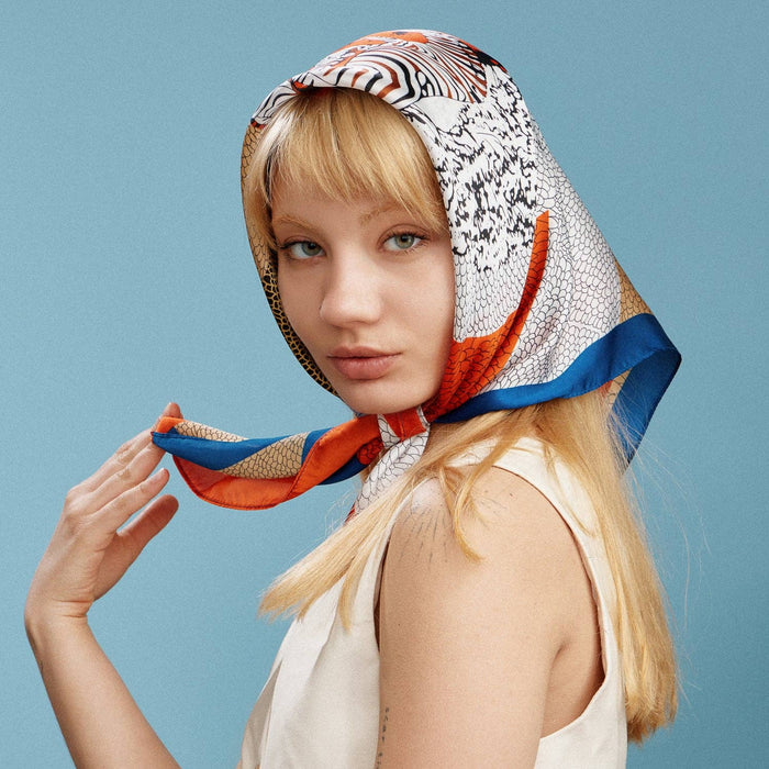 Geometric Zebra Scarf