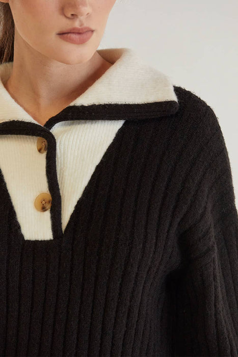 Daniella Collared Knit Sweater