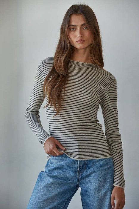 Hailee Striped Knit Top