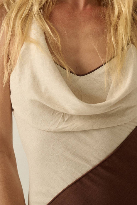 Lucia Linen-Blend Maxi Dress