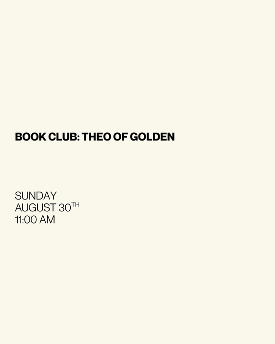 August Book Club: Theo of Golden by Allen Levi
