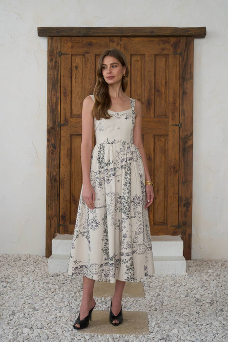 Provence Toile Midi Dress