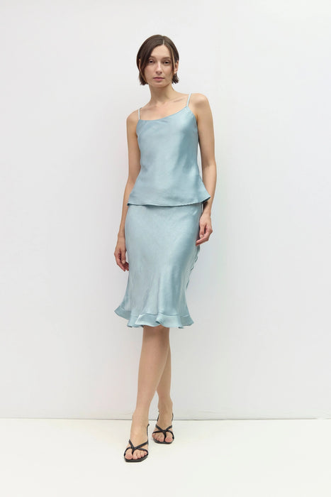 Elizabeth Knee Length Satin Skirt