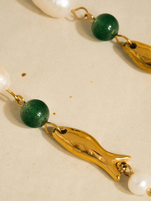 Palermo Freshwater Pearl Fish Earrings