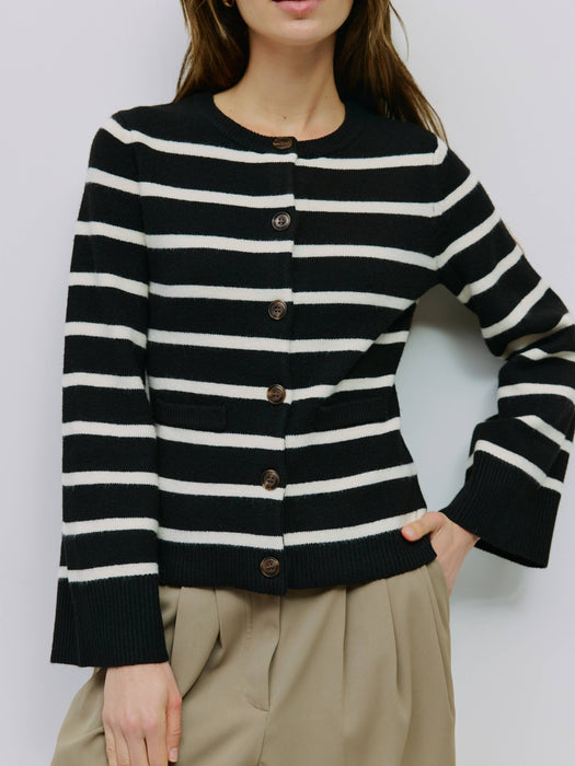 London Striped Cardigan