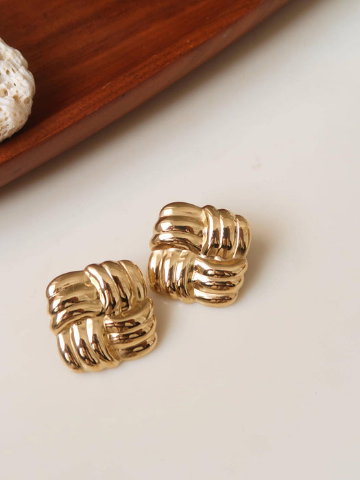 Square Knot Stud Earring