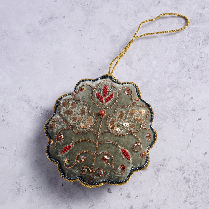 Victorian Embroidered Ornament