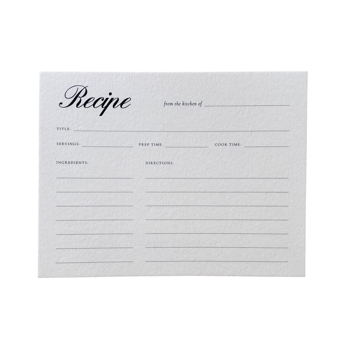 Recipe Card No. 01 Set of 12