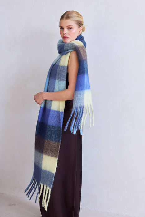 The Reykjavik Scarf - 100% Recycled - Blue Yellow
