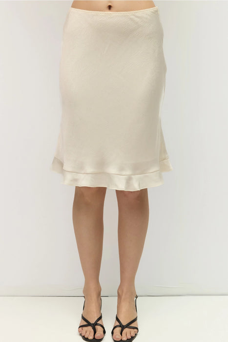 Elizabeth Knee Length Satin Skirt