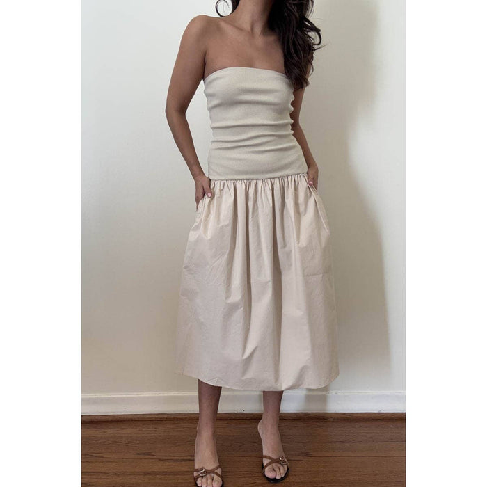 Kitt Strapless Knit Midi Dress