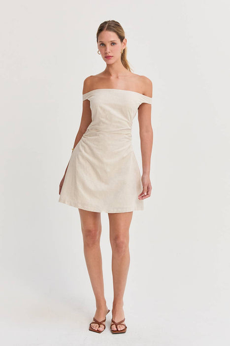 Oatmeal Off Shoulder Dress