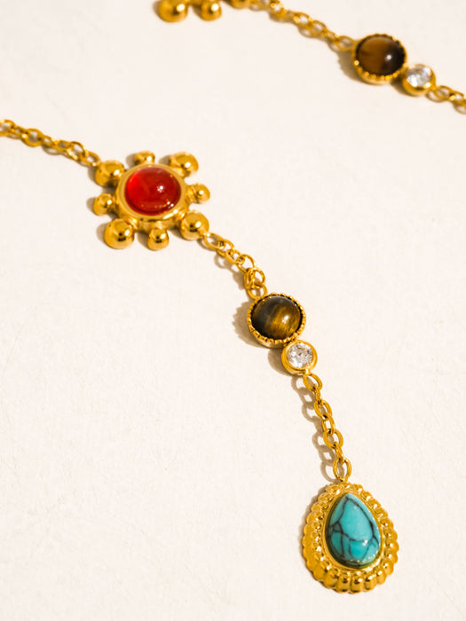 Gemstone Drop Earrings